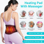 Naxup Ceinture Lombaire chauffante,Ceintur Dorsale Chauffante,Ceinture Massante Chauffante avec 3 Modes De Massage et 3 Niveaux 