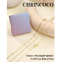 Chriscoco 3Pcs Collier Femme Or Collier Initiale Colliers Personnalisé Prénom Acier Inoxydable Colliers Lettre Chaîne Coeur Chai
