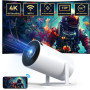 Vidéoprojecteur 4K Mini Projecteur 1080 Projecteur Portable avec Rotation à 180° Rotation 100 » Projecteur de cinéma Correction 
