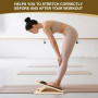 FoiiLiio Planche D'équilibre en Bois,Réglable Slant Board De Remise avec 5 Angles D'inclinaison,Antidérapante Pliable,Pour Étire