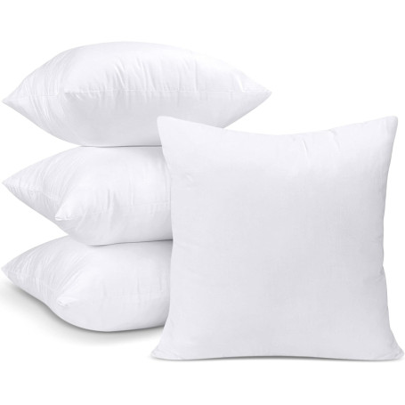 Utopia Bedding Coussins de Garnissage 55 x 55 cm (Lot de 4), Coussin à Recouvrir, Oreillers Intérieur, Rembourrage Coussins (Bla