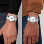 LN LENQIN Montres pour Hommes Montres en Acier Inoxydable pour Hommes Montre analogique à Quartz Montre étanche Montres-Bracelet