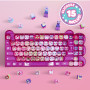 Goliath - CLICKEEZ Keyboard MegaPack - 1 Clavier + 15 Touches Keycaps Cliquables Kawaii + 1 Porte Clés - Keycaps à Clipser - 70 