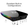 Android TV Box, Q Plus Android 10.0 TV Box 4GB RAM/32GB ROM H616 Quad-Core Support 2.4Ghz WiFi 6K HDMI DLNA 3D Smart TV Box