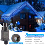 PBGMRT Guirlande Lumineuse Exterieur, Rideau Lumineux Noel 10+5m - IP65 Étanchéité, 8 Modes (Bleu-Blanc), Télécommande, Minuteri