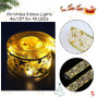 DERAYEE 4m/13ft Or Guirlandes Lumineuses à Ruban Brillant，LED Lumières de Ruban de Sapin de Noël pour Nouvel an Fête Mariage Déc