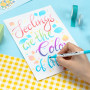 Ohuhu Feutre Coloriage, 36 Couleurs Pastel Feutres Double Pointe Fine et Pinceau pour Mandala Calligraphie Dessin Esquisse Livre