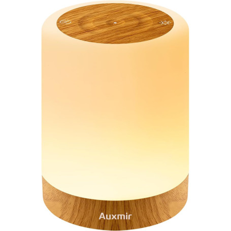 Auxmir Lampe de Chevet, Veilleuse LED avec 256 Couleur RVB, Lampe Ambiance sans Fil avec Minuteur, Veilleuse Allaitement Nuit Ta