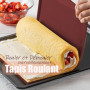 Silicone Plaque Génoises 30x40x1cm Tapis Roulade Cuisson pour le roulage - Flexible et rebord (Marron)