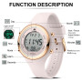 LN LENQIN Montre Femme Montre Le chronomètre pour Femmes 30m Montres de Poignet Militaire imperméables avec rétroéclairage/Alarm