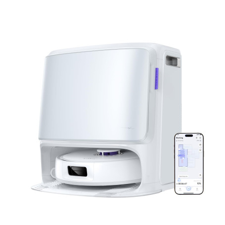 NARWAL Freo Z10 Robot Aspirateur et Laveur avec Système Anti-Enchevêtrement, 15000 Pa, Base Autonome, Nettoyage à 75°C, Séchage 