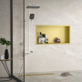 Bernkot Niche murale en acier inoxydable doré 60 x 30 x 10 cm