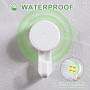 Ulinek Lot 4 Crochet Ventouse Plastique Crochet Mural d'aspiration en Nouvelle Ventouse Forte/Porte Serviette Peignoir Couronne 
