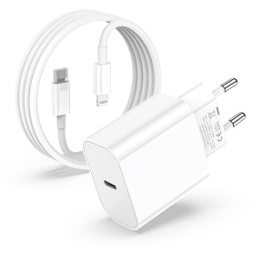 Chargeur iPhone,Chargeur Rapide avec 2M Câble USB C,Type C Adaptateur Secteur pour Original Apple iPhone 14/13/12/11/Plus/Pro/Pr