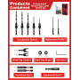 EZARC Ensemble de forets coniques, 15 pièces. Avec forets et coupe-bouchons en bois. Queue hexagonale de 1/4", changement rapide