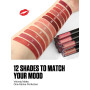 Anglicolor 12 Couleurs Rouge à Lèvres,Liquide Mat Nude Étanche Longue durée Antiadhésif La tasse ne se décolore pas Brillant à l