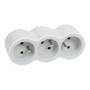 LEGRAND - Fiche Multiprise Triplite - 3 Prises Frontales avec Terre - Positionnement Horizontal - Sécurité Enfant Intégrée - Bla