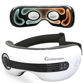 Adamson A80 Masseur oculaire avec chaleur et froid - Appareil de massage et relaxation anti cerne rechargeable avec Bluetooth - 