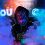 Trsaow Masque Lumineux à LED effrayants avec Bluetooth App Control, 70 Images, 45 animations, modèles/textes de Bricolage, téléc