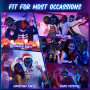 Trsaow Masque Lumineux à LED effrayants avec Bluetooth App Control, 70 Images, 45 animations, modèles/textes de Bricolage, téléc