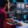Podcast Kit Complet, Table de Mixage avec Carte Son pour Micro XLR, Interface Audio pour Musiciens en Streaming, Alimentation Fa