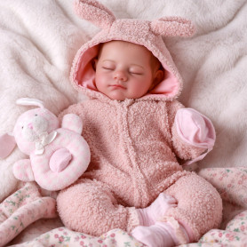 BABESIDE Poupées Reborn 20 Pouces Réalistes Bébé Corps Entièrement en Tissu Nouveau-né Endormi Bon Marché avec Adorable Tenue de