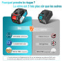 SEESII Mini Tronçonneuse à Batterie 8000mAh, 6 Pouces Tronçonneuse Électrique sans Fil avec Injecteur de Lubrifiant et Chaîne de