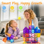 Xekel Construction Magnetique Enfant 100 Pièces, Bloc Construction Magnétiques Multicolores et Amusants - Jeux Magnetique Enfant