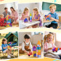 Xekel Construction Magnetique Enfant 100 Pièces, Bloc Construction Magnétiques Multicolores et Amusants - Jeux Magnetique Enfant
