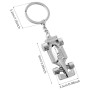 JJiaoLinin Porte-clés en Métal Argenté de Course, Modèle Miniature 3D de Voiture F1, Cadeau pour Garçon, Homme, Femme, Fans de S