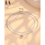 LOLIAS Collier Argent Sterling 925 pour Femmes Boucles d'oreilles Bracelet Or Ensemble Collier Réglable Chaîne Maillons avec Zir