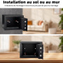 Petit Coffre Fort Électronique Numérique, Coffre-fort en Acier de 6.6L avec Serrure Électronique et 2 Clés, Coffre Fort Mural av