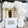Teselife Ballons Blanc, 50Pièces 12Pouces Mat Blanc Latex Ballon Arche Guirlande Fille Femmes Anniversaire Mariage Proposition V