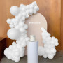 Teselife Ballons Blanc, 50Pièces 12Pouces Mat Blanc Latex Ballon Arche Guirlande Fille Femmes Anniversaire Mariage Proposition V
