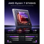 ACEMAGICIAN AMD Ryzen 7 8745HS (jusqu'à 4,9 GHz) RGB Mini PC,16 Go DDR5 512 Go SSD, AMD Radeon RX 780M Micro Ordinateur Bureau 【