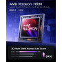 ACEMAGICIAN AMD Ryzen 7 8745HS (jusqu'à 4,9 GHz) RGB Mini PC,16 Go DDR5 512 Go SSD, AMD Radeon RX 780M Micro Ordinateur Bureau 【