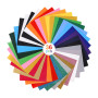36 Feuilles Vinyle de transfert de chaleur, Livré avec 25 couleurs,Flex Thermocollant,Taille 30*14CM,Vinyle Thermocollant,Papier
