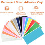 Anseom Smart Vinyl Lot de 18 Films Vinyle Permanents, 5.5 X 12 Inch Flex Thermocollant Thermocollant Vinyle Adhesif, 15 Couleurs
