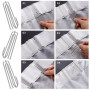 40 Pièces Crochets de Rideau en Acier Inoxydable, 4 Broches Crochet à Rideaux Métal, Crochets en Métal Robuste, Pincer Pli Croch