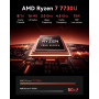 NiPoGi AM06 Pro Mini PC АMD Ryzen 7 7730U(8C/16T, jusqu'à 4,5 GHz), 16 Go DDR4 512 Go M.2 SSD Mini Desktop Computer WiFi 6, Grap