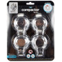 Compactor - Set de 4 Crochets BESTLOCK Bath, Taille L, Chrome, Ultra-faciles à Installer sans Outils