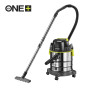 RYOBI - Aspirateur Eau et Poussière 18V ONE+ - Cuve Inox 18L, Livré avec Flexible, Tube Extensible, 5 sacs (sans Batterie ni Cha