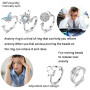 Hifot 5pcs Bague Anti Stress Femme Argent, Fidget Bague Anxiété Rotative, Bague Ouverts Reglables, Spinner Anneaux Anti Stress E