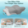 Aoceki Oreiller Ergonomique Cervical,Oreiller Anti Ronflement et Apnée Positionnelle,Coussin Cervicales Memoire de Forme pour To