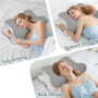 Aoceki Oreiller Ergonomique Cervical,Oreiller Anti Ronflement et Apnée Positionnelle,Coussin Cervicales Memoire de Forme pour To