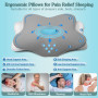 Aoceki Oreiller Ergonomique Cervical,Oreiller Anti Ronflement et Apnée Positionnelle,Coussin Cervicales Memoire de Forme pour To