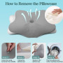 Aoceki Oreiller Ergonomique Cervical,Oreiller Anti Ronflement et Apnée Positionnelle,Coussin Cervicales Memoire de Forme pour To