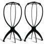XPEX 2 Pièces Tete perruque Wig cap Tete pour perruque Tete mannequin Support de Perruque Noir pour Femme, Tête de Perruque en P