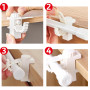 Bamyli 6 Pièces Support de Tige de Barre Transversale Réglable, Support De Pince Porte-Rideaux Support Tringle Rideaux sans Perc