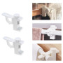 Bamyli 6 Pièces Support de Tige de Barre Transversale Réglable, Support De Pince Porte-Rideaux Support Tringle Rideaux sans Perc